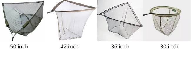 best carp fishing landing net sizes